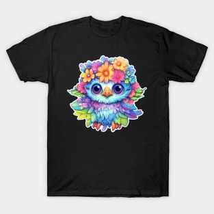 Floral Pastel Owl Fantasy T-Shirt